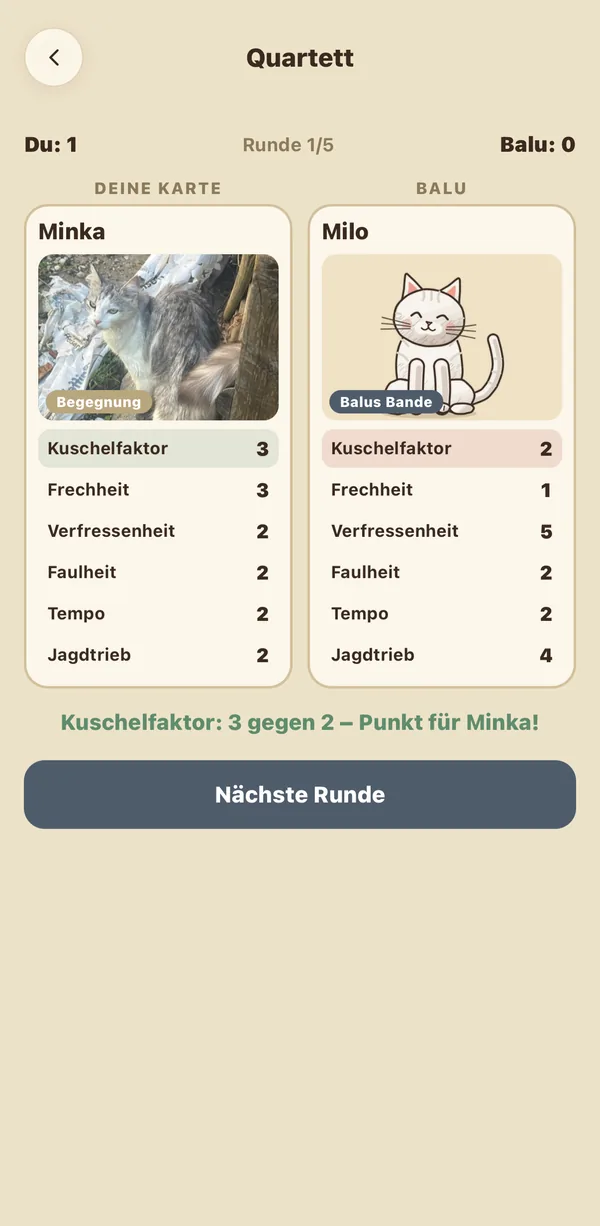 Quartett gegen Balus Bande